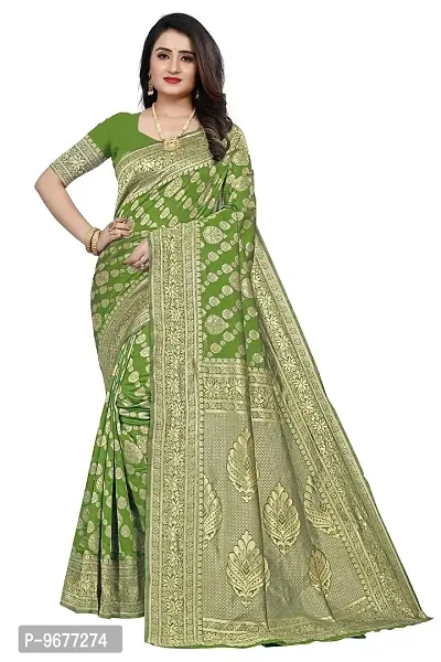 Banarasi Silk Saree | Indian Ethnic Wear | Traditional Women's Wedding Piece Bollywood Designer (GREEN)