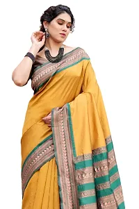 Elegant Art Silk Kanjeevaram Jacquard Saree With Blouse Piece-thumb4