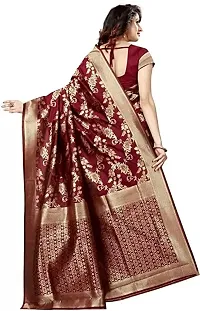 Women's Premium Soft Silk Saree Zari Vintage Indian Blouse 100% Woven Sarees Handwoven Fabric Traditional Women's Sari-thumb2