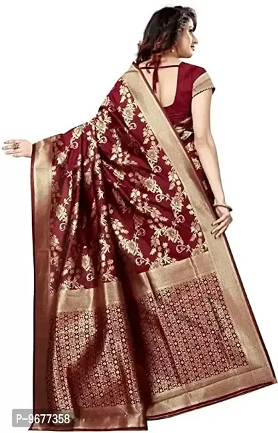 Women's Premium Soft Silk Saree Zari Vintage Indian Blouse 100% Woven Sarees Handwoven Fabric Traditional Women's Sari-thumb3