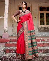 Elegant Art Silk Kanjeevaram Jacquard Saree With Blouse Piece-thumb4