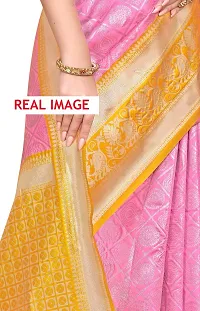 Stylish Pink Art Silk Saree With Blouse Piece For Women-thumb3