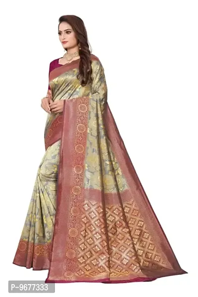 Kanjeevaram Silk Saree| Indian Ethnic Wear | Traditional Women's Sari-thumb2