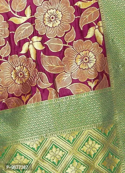 Kanjeevaram Silk Saree| Indian Ethnic Wear | Traditional Women's Sari-thumb5