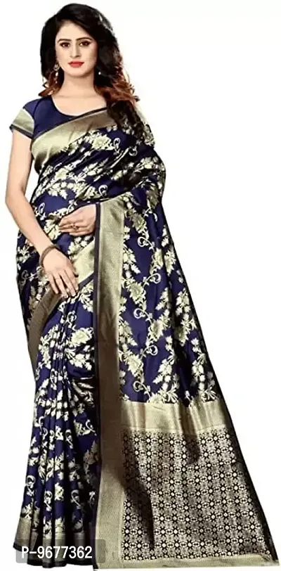 Women's Premium Soft Silk Saree Zari Vintage Indian Blouse 100% Woven Sarees Handwoven Fabric Traditional Women's Sari