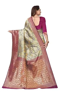 Kanjeevaram Silk Saree| Indian Ethnic Wear | Traditional Women's Sari-thumb3