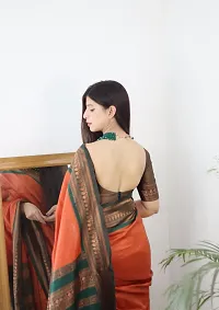 Elegant Art Silk Kanjeevaram Jacquard Saree With Blouse Piece-thumb1