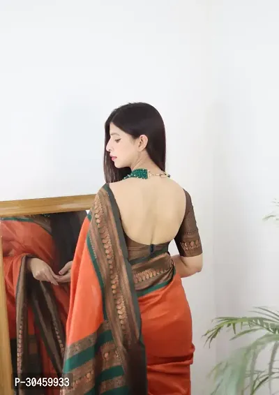 Elegant Art Silk Kanjeevaram Jacquard Saree With Blouse Piece-thumb2