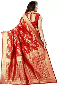 Women's Premium Soft Silk Saree Zari Vintage Indian Blouse 100% Woven Sarees Handwoven Fabric Traditional Women's Sari-thumb1