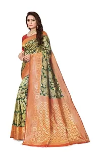 Kanjeevaram Silk Saree| Indian Ethnic Wear | Traditional Women's Sari-thumb4