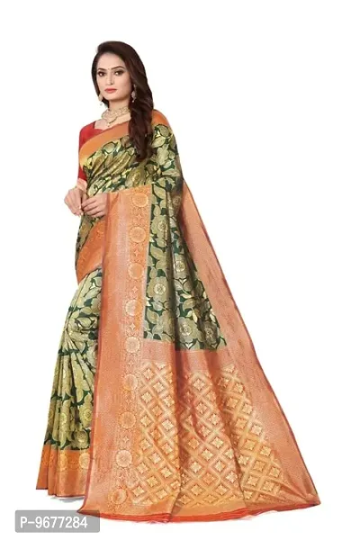 Kanjeevaram Silk Saree| Indian Ethnic Wear | Traditional Women's Sari-thumb5