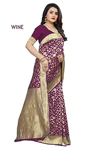 Copper Zari Pure Silk Saree | Indian Ethnic Wear | Traditional Women's Sari-thumb2