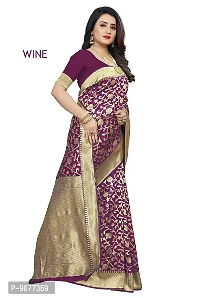 Copper Zari Pure Silk Saree | Indian Ethnic Wear | Traditional Women's Sari-thumb3