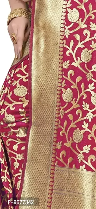 Copper Zari Pure Silk Saree | Indian Ethnic Wear | Traditional Women's Wedding Wear Sari (RED)-thumb3