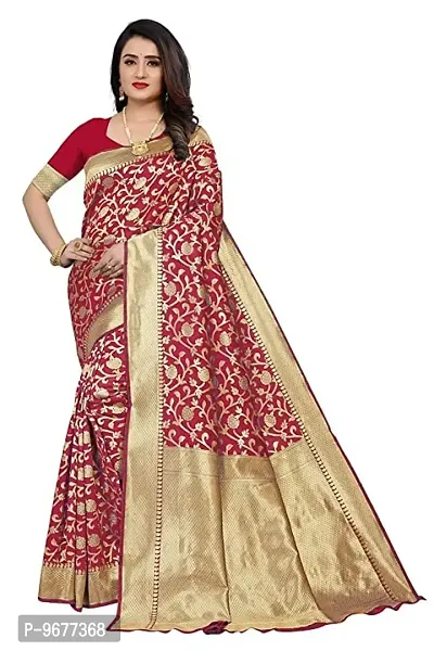 Copper Zari Pure Silk Saree | Indian Ethnic Wear | Traditional Women's Wedding Piece Bollywood Designer (RED)-thumb0