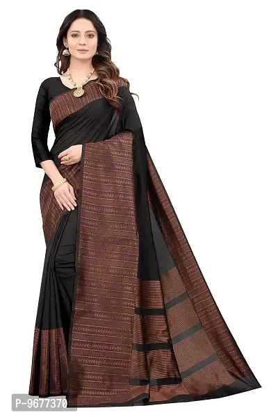 Kanchipuram Printed Ethnic Silk Saree | Indian Ethnic Wear | Traditional Women's Sari-thumb0