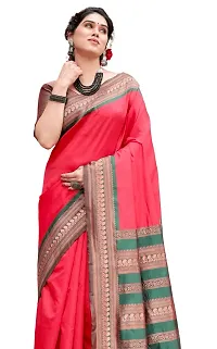 Elegant Art Silk Kanjeevaram Jacquard Saree With Blouse Piece-thumb1