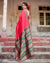 Elegant Art Silk Kanjeevaram Jacquard Saree With Blouse Piece-thumb2