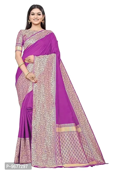 Smooth Kanjeevaram Silk Saree Pure Zari Traditional Women's Wedding Piece Bollywood Designer (PINK)-thumb0