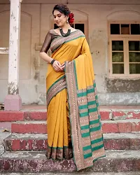 Elegant Art Silk Kanjeevaram Jacquard Saree With Blouse Piece-thumb2