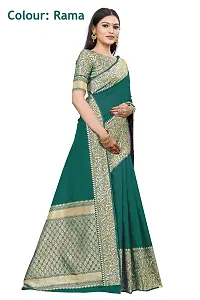 Smooth Kanjeevaram Silk Saree Pure Zari Traditional Women's Sari-thumb1