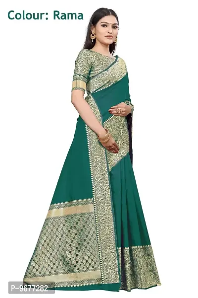 Smooth Kanjeevaram Silk Saree Pure Zari Traditional Women's Sari-thumb2