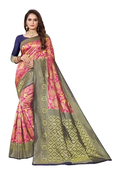 Kanjeevaram Silk Saree| Indian Ethnic Wear | Traditional Women's Sari