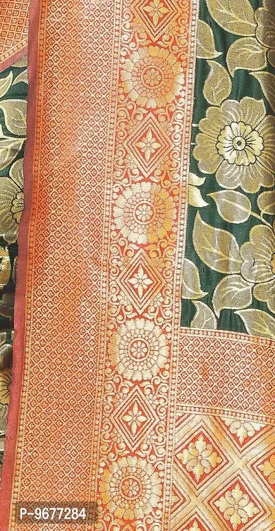 Kanjeevaram Silk Saree| Indian Ethnic Wear | Traditional Women's Sari-thumb4