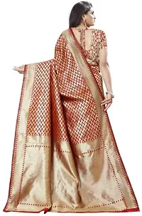 Kanjeevaram Silk Saree Traditional Women's Wedding Piece Bollywood Designer Red-thumb3