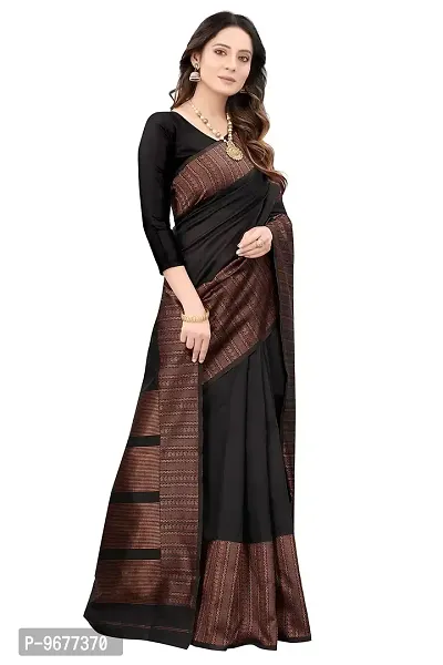 Kanchipuram Printed Ethnic Silk Saree | Indian Ethnic Wear | Traditional Women's Sari-thumb4