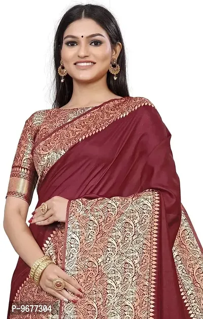 Smooth Kanjeevaram Silk Saree Pure Zari Traditional Women's Sari-thumb5