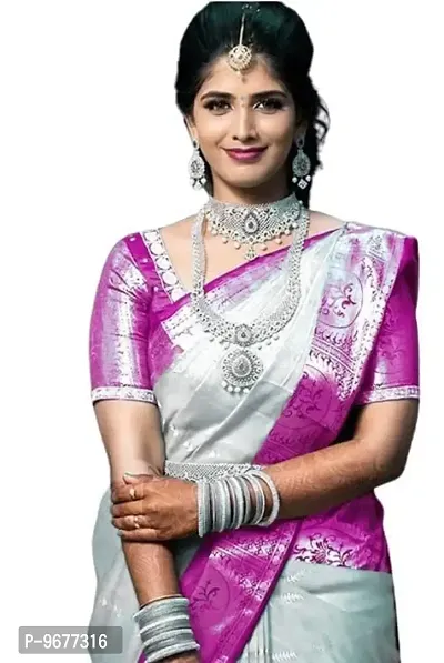 Soft Silk Saree | Indian Ethnic Wear | Traditional Women's Wedding Piece Bollywood Designer (PINK WHITE)