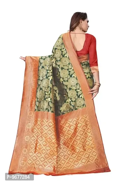 Kanjeevaram Silk Saree| Indian Ethnic Wear | Traditional Women's Sari-thumb2