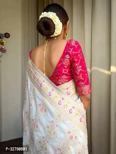 Stylish Cream Art Silk Saree With Blouse Piece For Women-thumb5