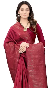 Kanchipuram Printed Ethnic Silk Saree | Indian Ethnic Wear | Traditional Women's Wedding Piece Bollywood Designer (MAROON)-thumb4