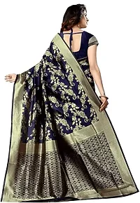 Women's Premium Soft Silk Saree Zari Vintage Indian Blouse 100% Woven Sarees Handwoven Fabric Traditional Women's Sari-thumb2