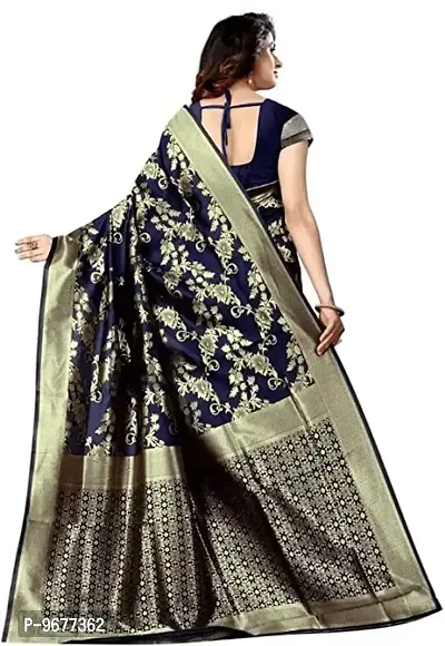 Women's Premium Soft Silk Saree Zari Vintage Indian Blouse 100% Woven Sarees Handwoven Fabric Traditional Women's Sari-thumb3