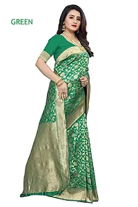 Copper Zari Pure Silk Saree | Indian Ethnic Wear | Traditional Women's Sari-thumb2