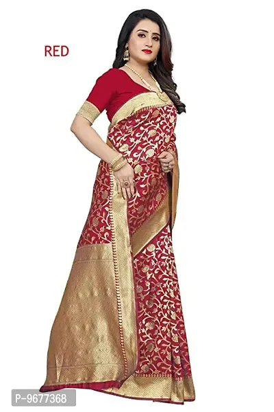 Copper Zari Pure Silk Saree | Indian Ethnic Wear | Traditional Women's Wedding Piece Bollywood Designer (RED)-thumb4