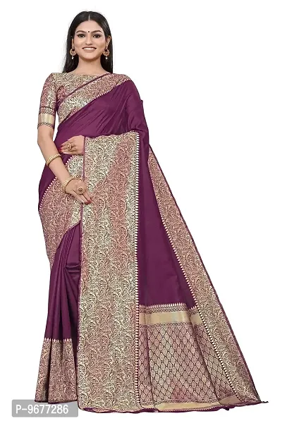 Smooth Kanjeevaram Silk Saree Pure Zari Traditional Women's Wedding Piece Bollywood Designer (WINE)