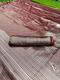 Elegant Art Silk Kanjeevaram Jacquard Saree With Blouse Piece-thumb1