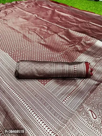 Elegant Art Silk Kanjeevaram Jacquard Saree With Blouse Piece-thumb2