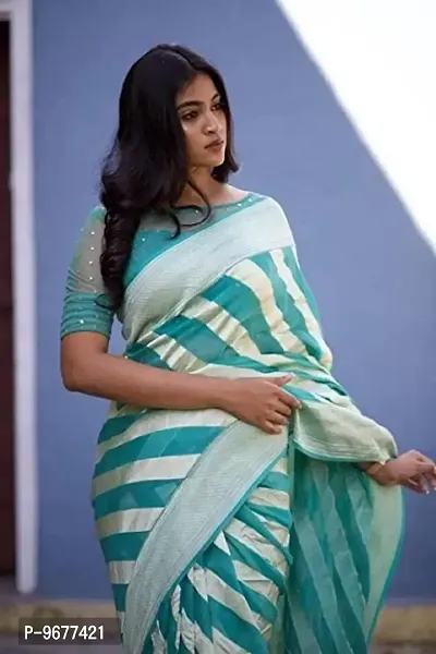 Celebrity Style Kanjeevaram Silk Saree Traditional Women's Wedding Piece-thumb5