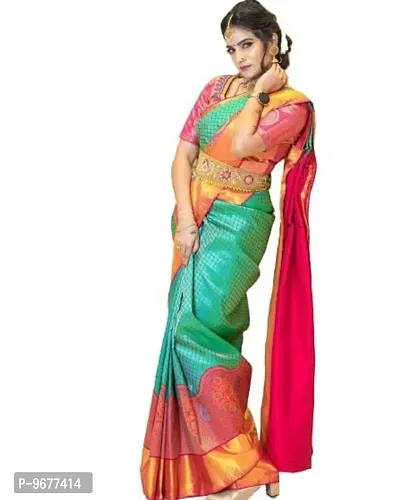Elegant Kanjeevaram Silk Sarees banarasi pure zari women's designer woven party ethnic wear