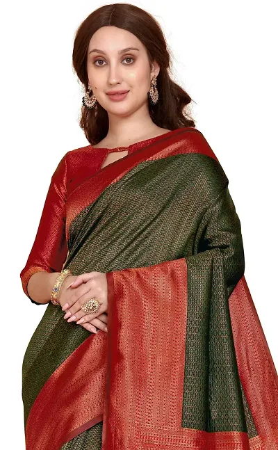 Alluring Art Silk Saree with Blouse piece 