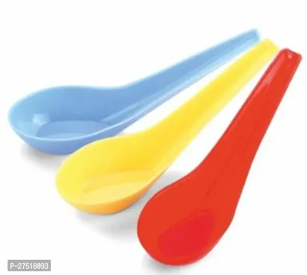 Cute Plastic Spoon For Kitchen Dining And Serving-Pack Of 3