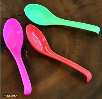 Cute Plastic Spoon For Kitchen Dining And Serving-Pack Of 3-thumb0