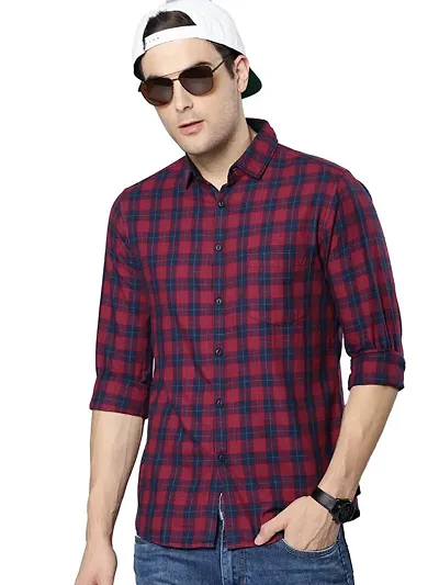 Men Stylish Blend Regular Fit Casual Shirt