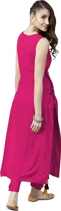 Fancy Rayon Sleeveless kurta for women