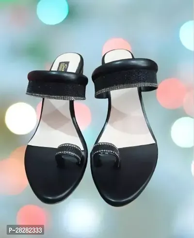 Elegant Black EVA Colourblocked Sandals For Women-thumb0